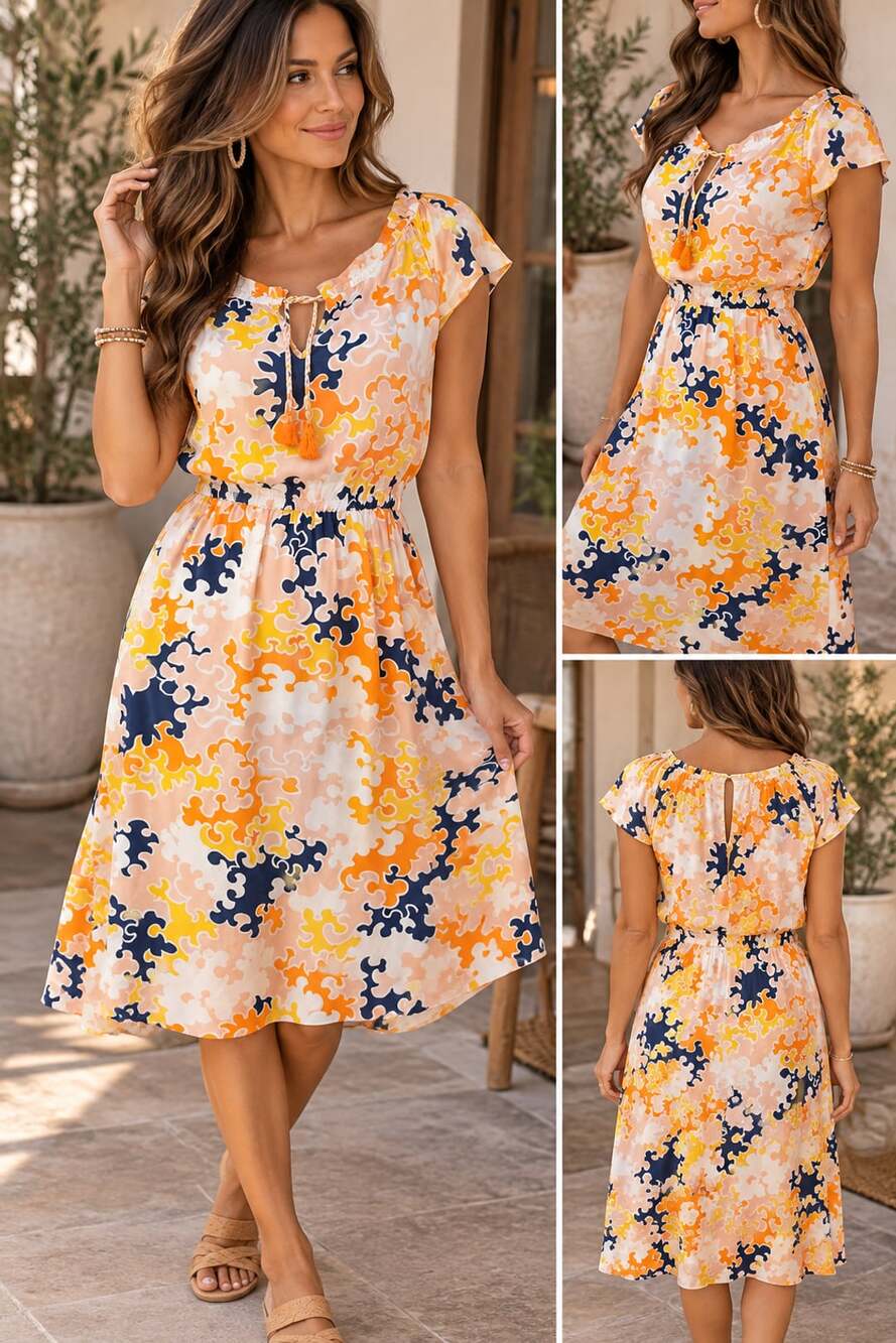 Vanessa Virginia Anthropologie Puzzled Pieces 100% Silk Dress Size 2